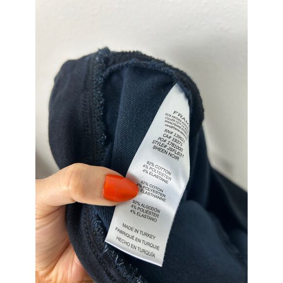 FRAME The Jetset Flare Jeans Sheen Noir Sz 30-34 - Picture 9 of 12